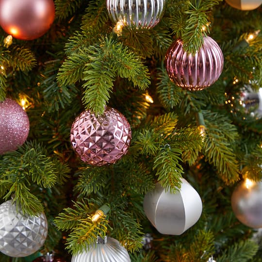 101ct. 2" Pink & Silver Shatterproof Ball Ornaments